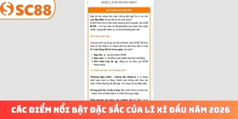 Các điểm nổi bật đặc sắc của lì xì đầu năm 2026