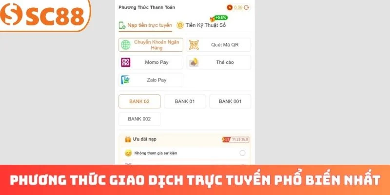 Phương thức giao dịch trực tuyến phổ biến nhất