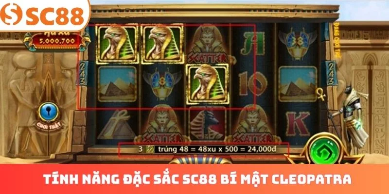 Tính năng đặc sắc trong game SC88 bí mật Cleopatra